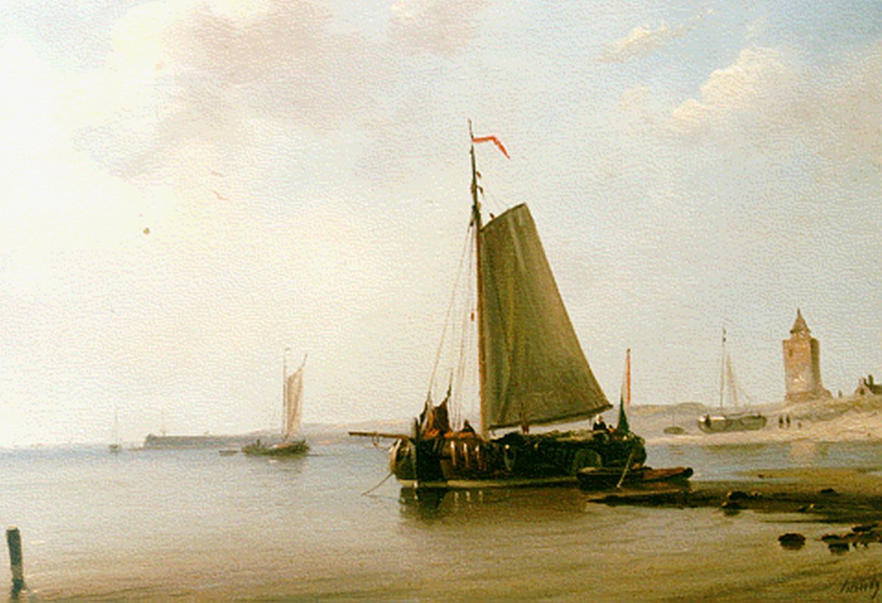 Schiedges P.P. | Petrus Paulus Schiedges, Havengezicht, olieverf op paneel 24,1 x 33,7 cm, gesigneerd rechtsonder Schiedges P.P. | Petrus Paulus Schiedges, Havengezicht, olieverf op paneel 24,1 x 33,7 cm, gesigneerd rechtsonder