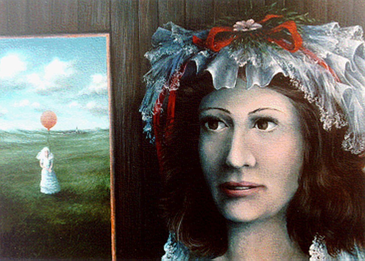 Dis J.A. van | Jan Anthony van Dis, Meisjesdroom, olieverf op paneel 30,7 x 43,2 cm, gesigneerd linksonder en gedateerd '73 Dis J.A. van | Jan Anthony van Dis, Meisjesdroom, olieverf op paneel 30,7 x 43,2 cm, gesigneerd linksonder en gedateerd '73
