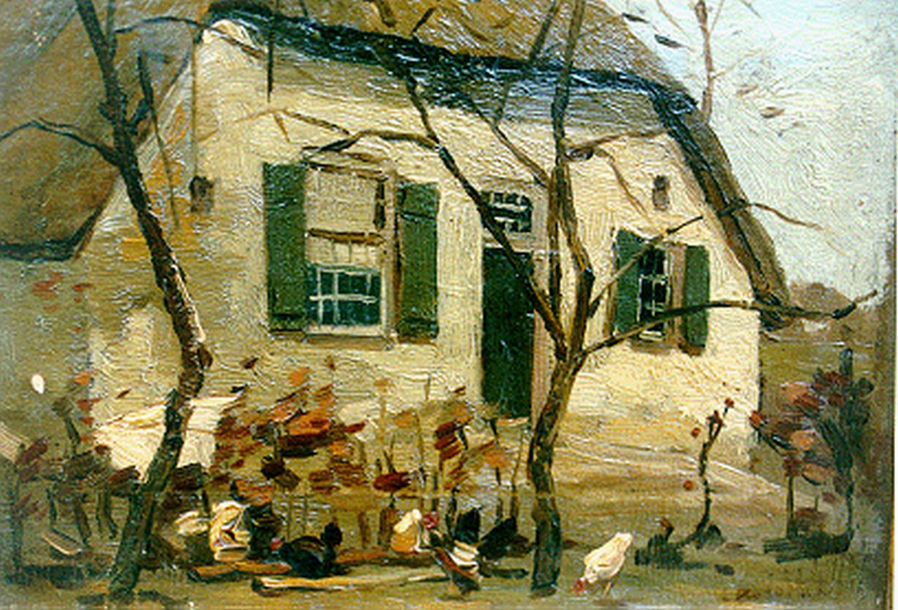 Bobeldijk F. | Felicien Bobeldijk, Boerderij, 18,0 x 22,6 cm, gesigneerd rechtsonder Bobeldijk F. | Felicien Bobeldijk, Boerderij, 18,0 x 22,6 cm, gesigneerd rechtsonder