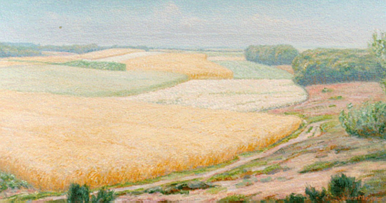Meijer J. | Johannes 'Johan' Meijer, Zomer, olieverf op doek 45,0 x 84,4 cm, gesigneerd rechtsonder Meijer J. | Johannes 'Johan' Meijer, Zomer, olieverf op doek 45,0 x 84,4 cm, gesigneerd rechtsonder