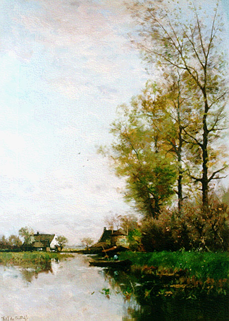 Rossum du Chattel F.J. van | Fredericus Jacobus van Rossum du Chattel, Zomerse vaart, olieverf op doek 87,7 x 63,0 cm, gesigneerd linksonder Rossum du Chattel F.J. van | Fredericus Jacobus van Rossum du Chattel, Zomerse vaart, olieverf op doek 87,7 x 63,0 cm, gesigneerd linksonder