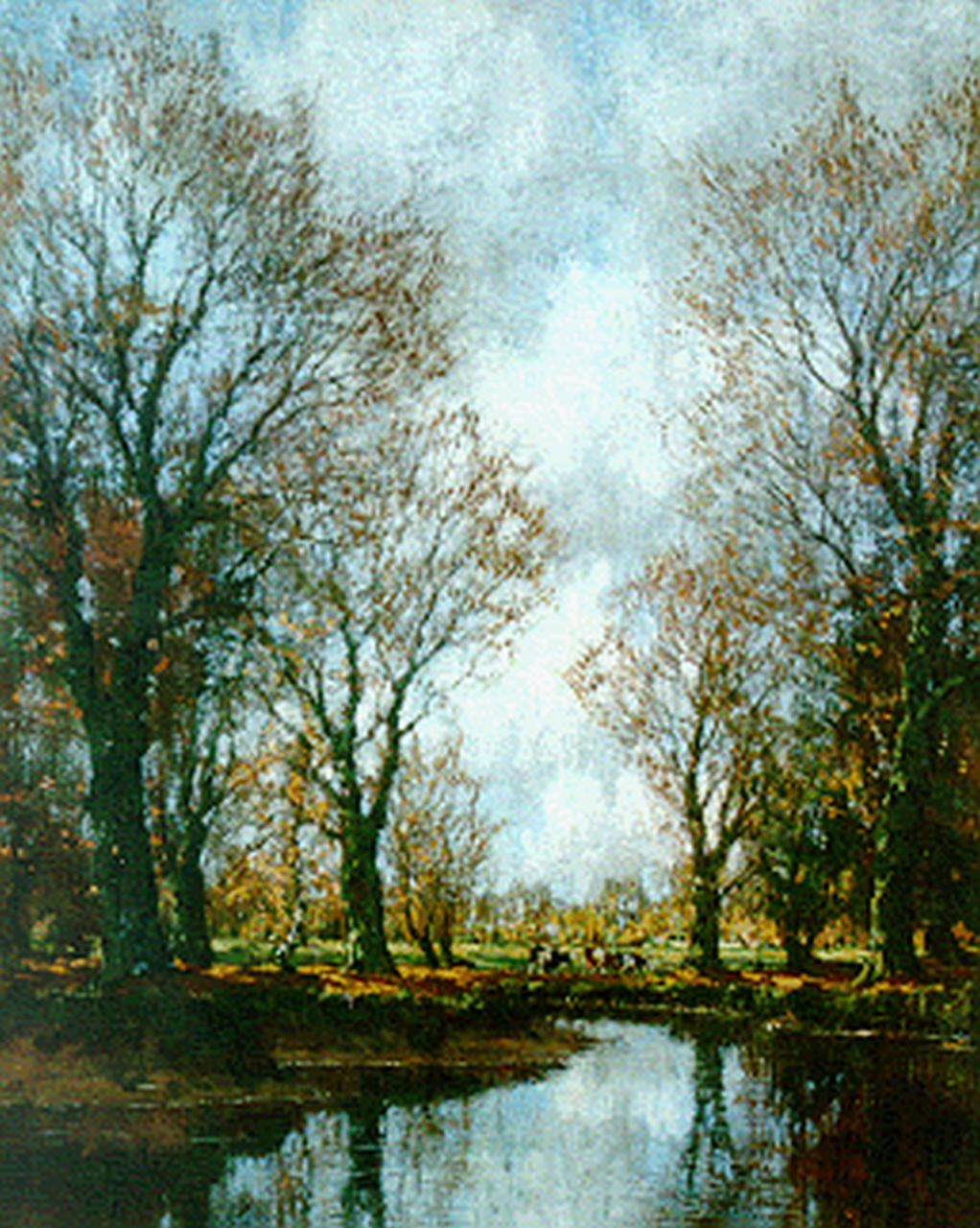 Gorter A.M. | 'Arnold' Marc Gorter, Beeklandschap met koeien en bomen, olieverf op doek 50,4 x 40,5 cm, gesigneerd rechtsonder Gorter A.M. | 'Arnold' Marc Gorter, Beeklandschap met koeien en bomen, olieverf op doek 50,4 x 40,5 cm, gesigneerd rechtsonder