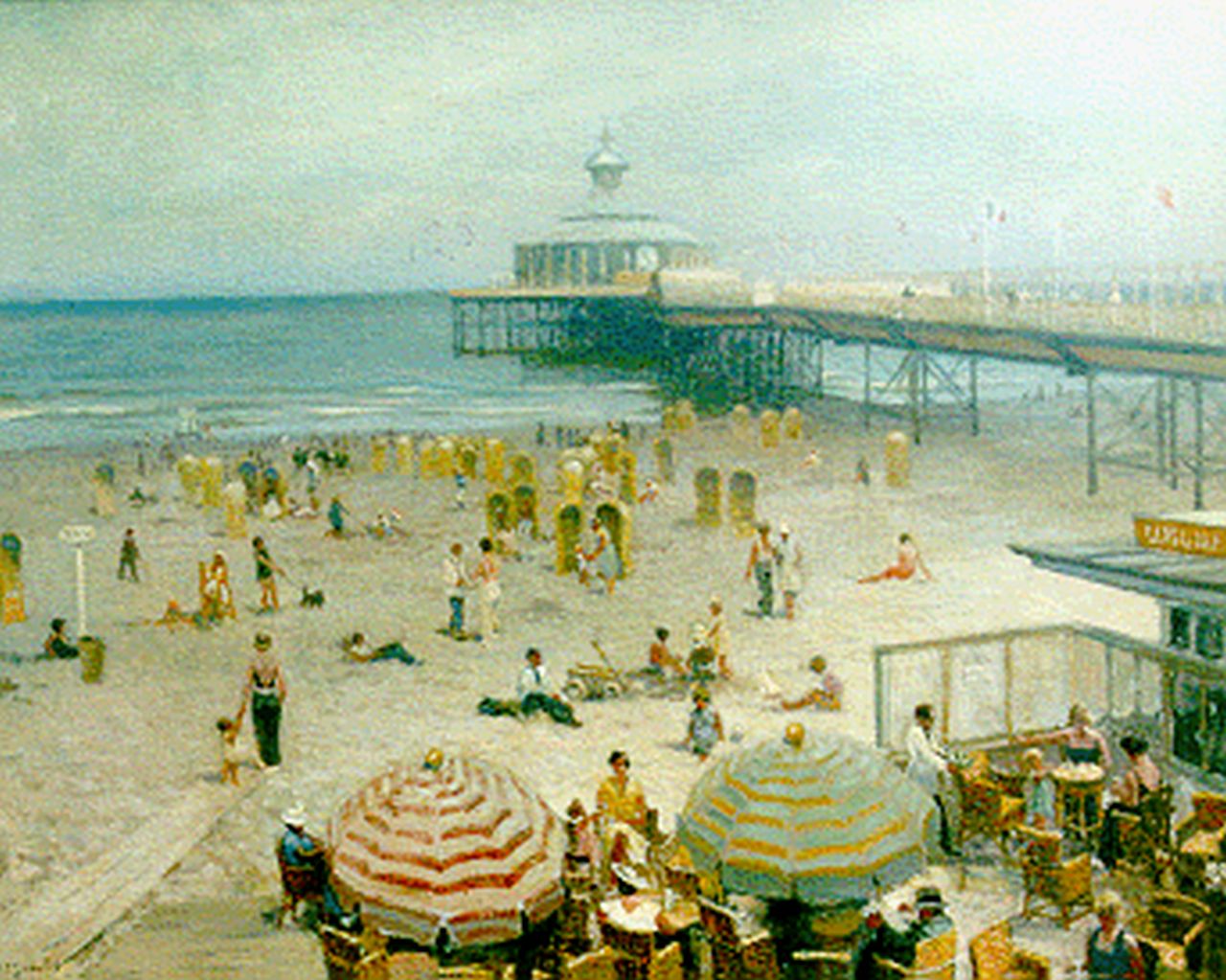 Schotel A.P. | Anthonie Pieter Schotel, Strandvermaak te Scheveningen, olieverf op doek 80,2 x 101,0 cm, gesigneerd linksonder Schotel A.P. | Anthonie Pieter Schotel, Strandvermaak te Scheveningen, olieverf op doek 80,2 x 101,0 cm, gesigneerd linksonder