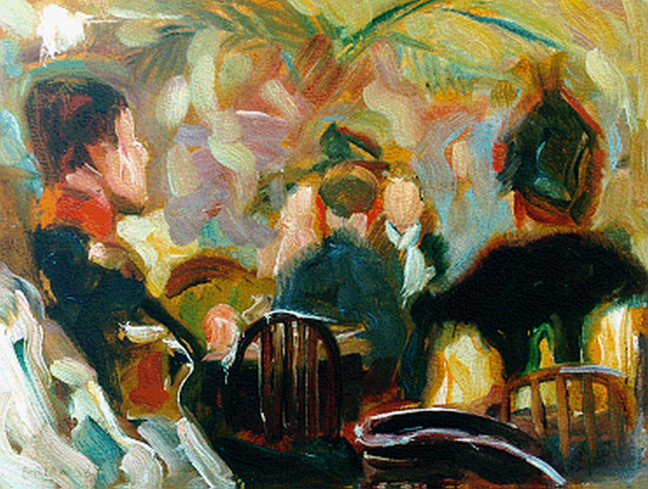Eugen Orlowsky | Restaurant scène, 19,0 x 25,0 cm, gesigneerd l.o. Eugen Orlowsky | Restaurant scène, 19,0 x 25,0 cm, gesigneerd l.o.