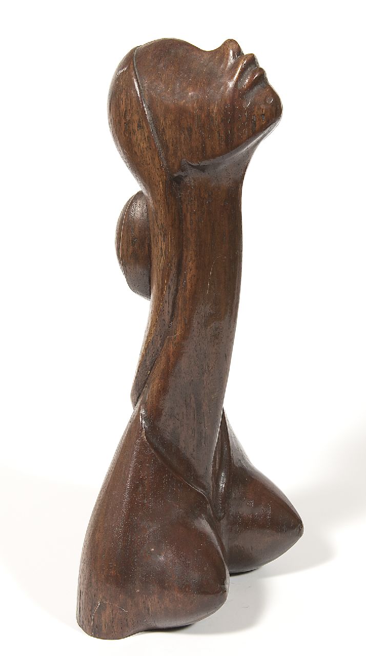 Luyn J. van | Jan van Luyn | Beelden en objecten te koop aangeboden | Vrouwenbuste, hout 40,4 x 19,2 cm