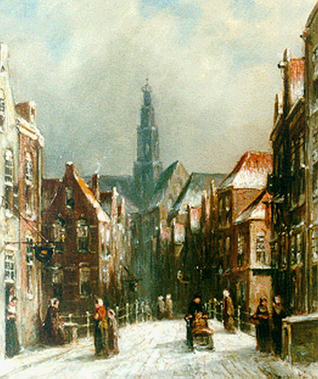 Vertin P.G. | Petrus Gerardus Vertin, Gezicht op Haarlem met de St. Bavo op de achtergrond, olieverf op paneel 21,2 x 17,7 cm, gesigneerd rechtsonder en gedateerd 1892 Vertin P.G. | Petrus Gerardus Vertin, Gezicht op Haarlem met de St. Bavo op de achtergrond, olieverf op paneel 21,2 x 17,7 cm, gesigneerd rechtsonder en gedateerd 1892