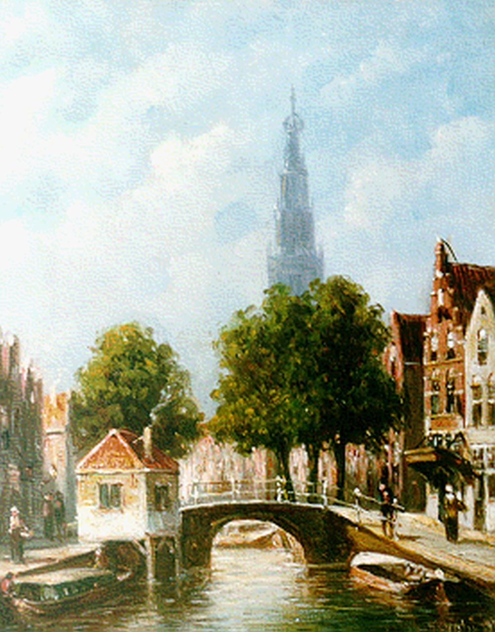 Vertin P.G. | Petrus Gerardus Vertin, Gezicht op Haarlem met de Bakenessekerk op achtergrond, olieverf op paneel 21,2 x 17,7 cm, gesigneerd rechtsonder en gedateerd '92 Vertin P.G. | Petrus Gerardus Vertin, Gezicht op Haarlem met de Bakenessekerk op achtergrond, olieverf op paneel 21,2 x 17,7 cm, gesigneerd rechtsonder en gedateerd '92
