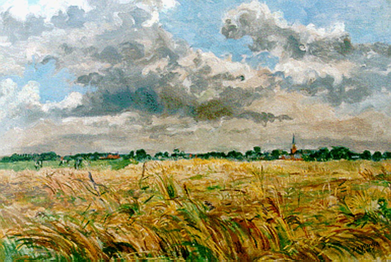 Stuiver J.H. | Jan Hendrik Stuiver, Landschap Noord Groningen, olieverf op doek 40,8 x 61,1 cm, gesigneerd rechtsonder en gedateerd 1939 Stuiver J.H. | Jan Hendrik Stuiver, Landschap Noord Groningen, olieverf op doek 40,8 x 61,1 cm, gesigneerd rechtsonder en gedateerd 1939
