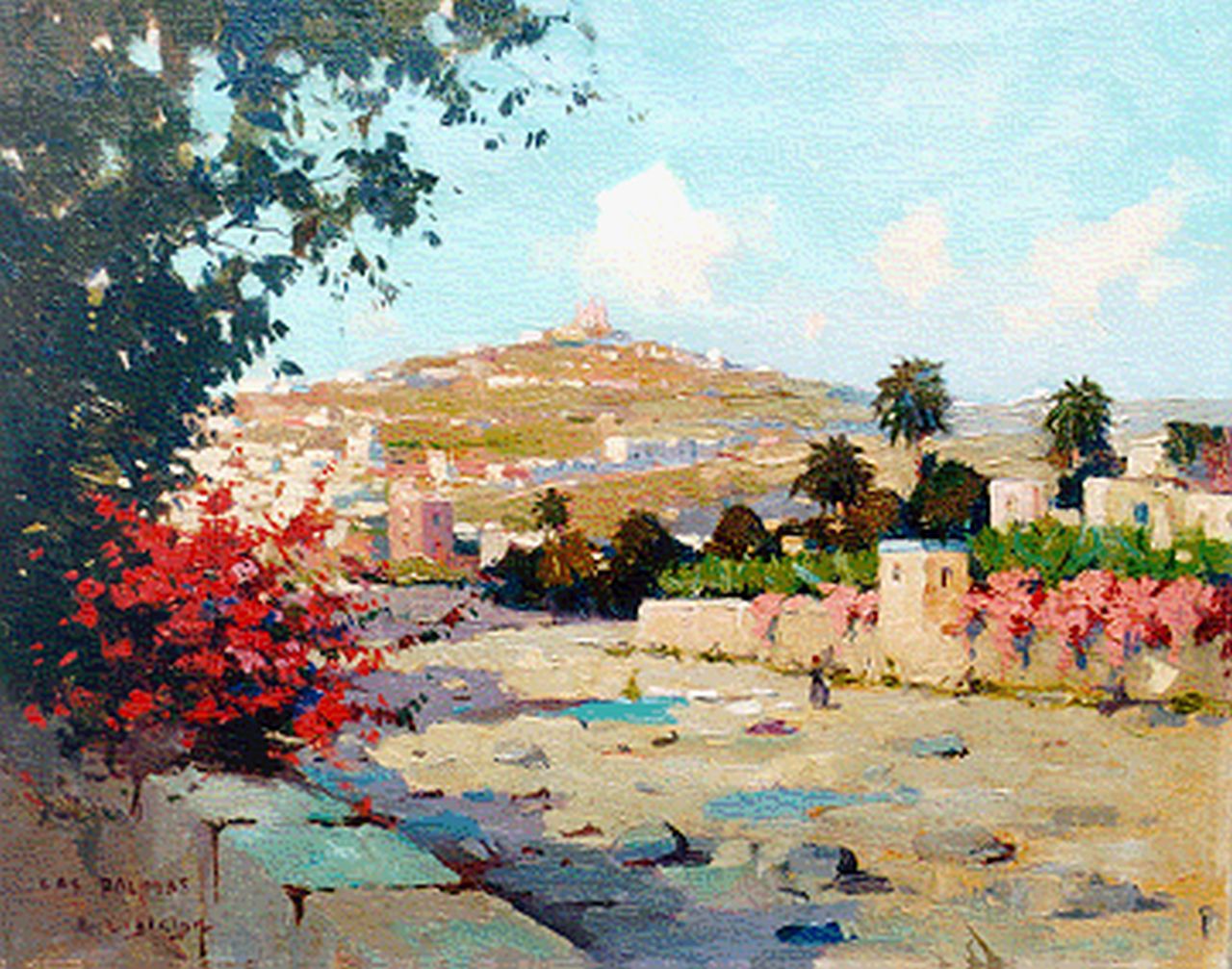 Ligtelijn E.J.  | Evert Jan Ligtelijn, Gezicht vanuit Las Palmas, olieverf op doek 40,0 x 50,3 cm, gesigneerd linksonder