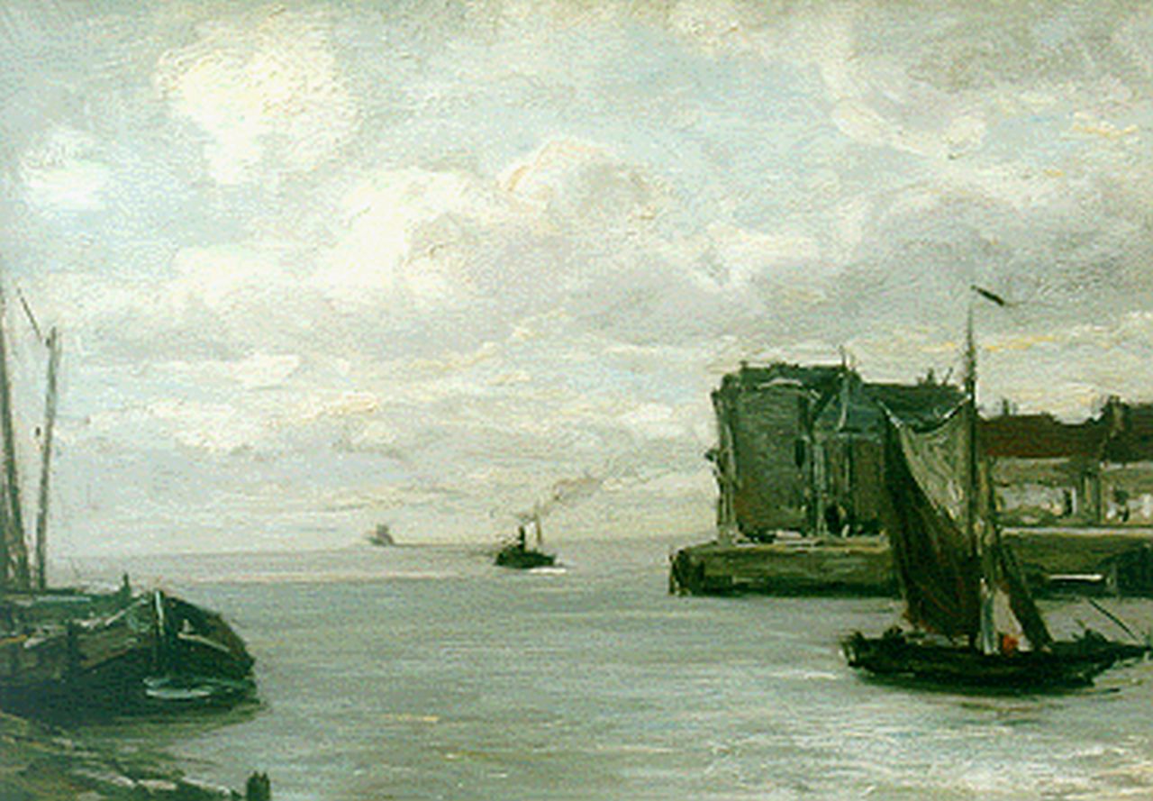 Apol L.F.H. | Lodewijk Franciscus Hendrik 'Louis' Apol, De haven van Veere, olieverf op doek 30,1 x 40,5 cm, gesigneerd linksonder Apol L.F.H. | Lodewijk Franciscus Hendrik 'Louis' Apol, De haven van Veere, olieverf op doek 30,1 x 40,5 cm, gesigneerd linksonder