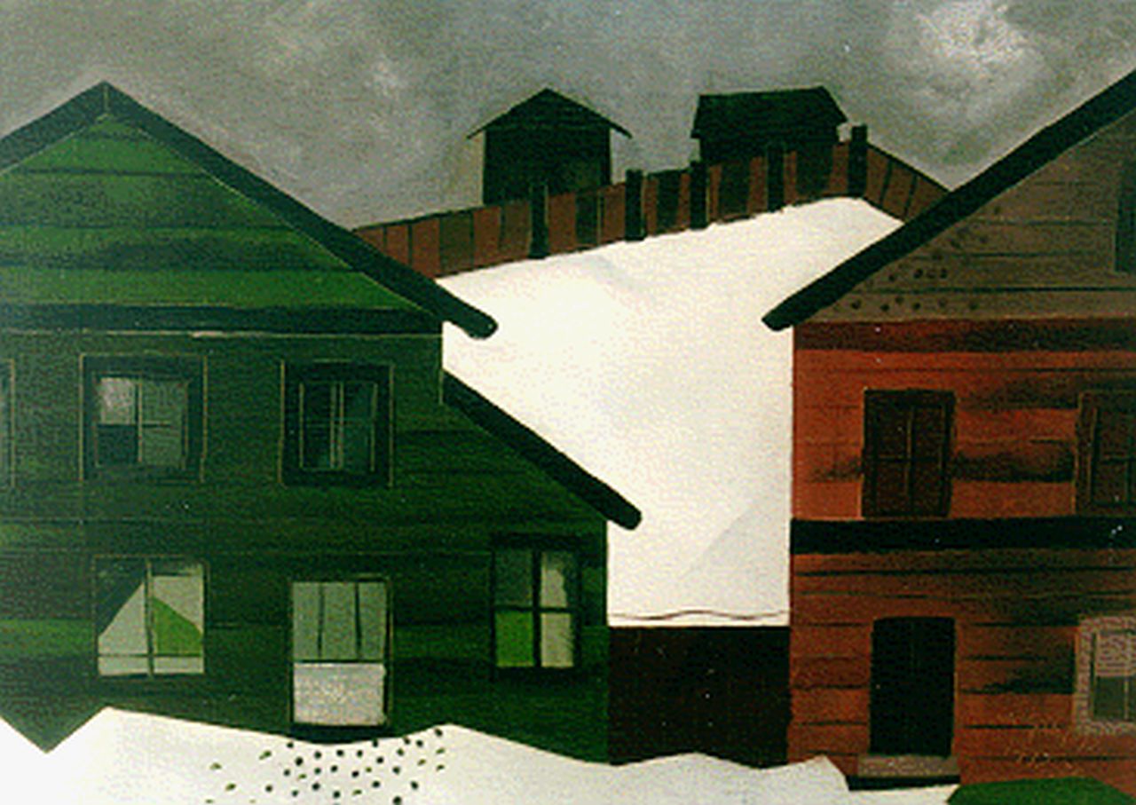 Gaupp K.A.C. | Karel Albert 'Charles' Gaupp, Huizen in de sneeuw, olieverf op doek 50,0 x 70,2 cm, gesigneerd rechtsonder en gedateerd 19/12/39 Gaupp K.A.C. | Karel Albert 'Charles' Gaupp, Huizen in de sneeuw, olieverf op doek 50,0 x 70,2 cm, gesigneerd rechtsonder en gedateerd 19/12/39