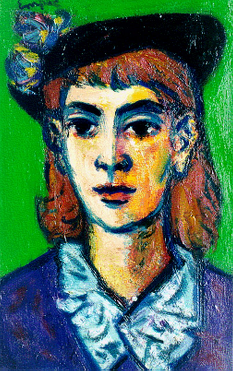 Empel J.N. | Johannes Nicolaas 'Jan' Empel, Vrouwenportret, olieverf op doek 55,2 x 35,0 cm, gesigneerd linksboven Empel J.N. | Johannes Nicolaas 'Jan' Empel, Vrouwenportret, olieverf op doek 55,2 x 35,0 cm, gesigneerd linksboven