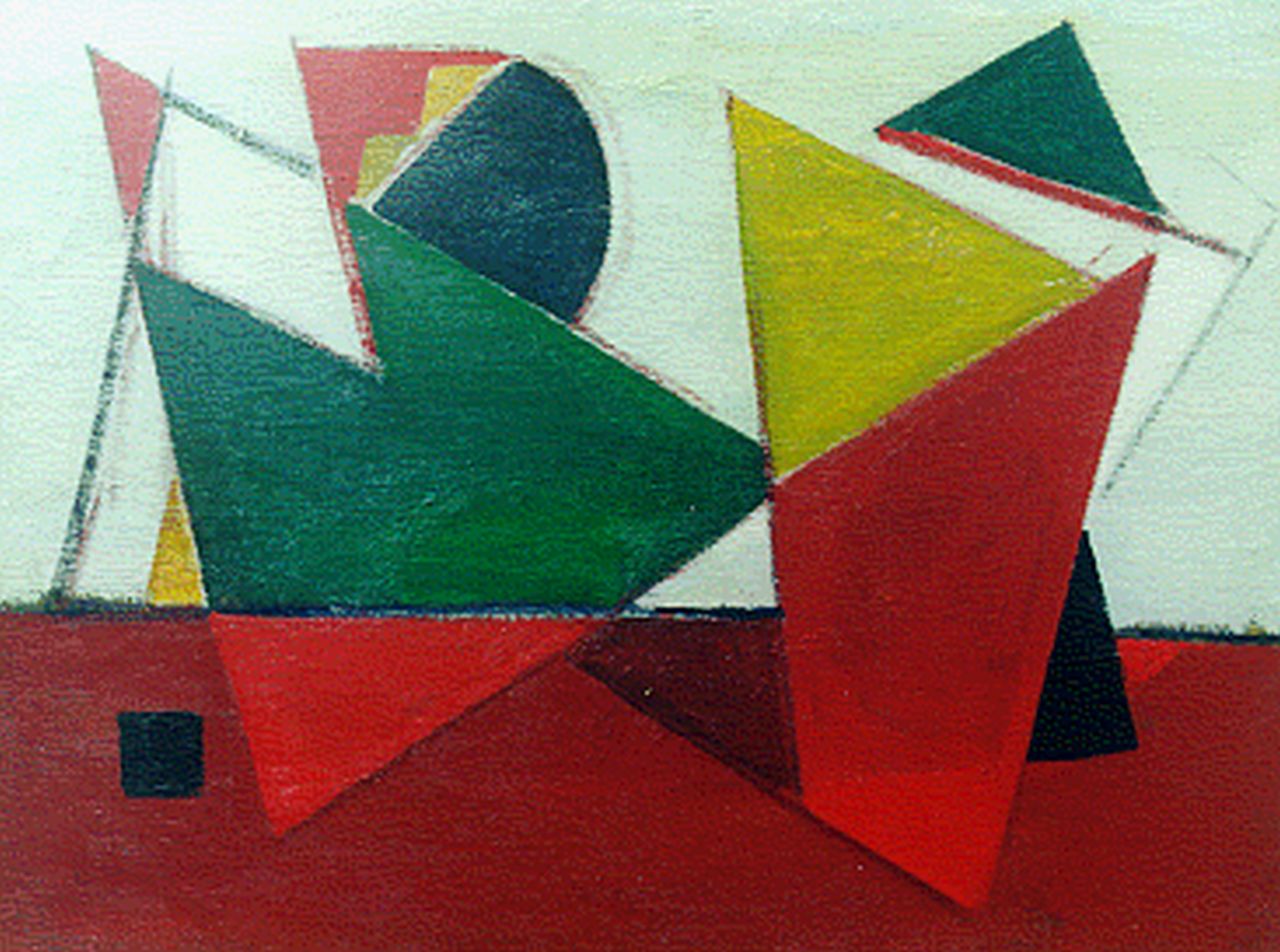 Kagie J.L.  | Johannes Leonardus 'Jan' Kagie, Abstracte compositie, olieverf op doek 58,6 x 78,7 cm, gesigneerd rechtsonder