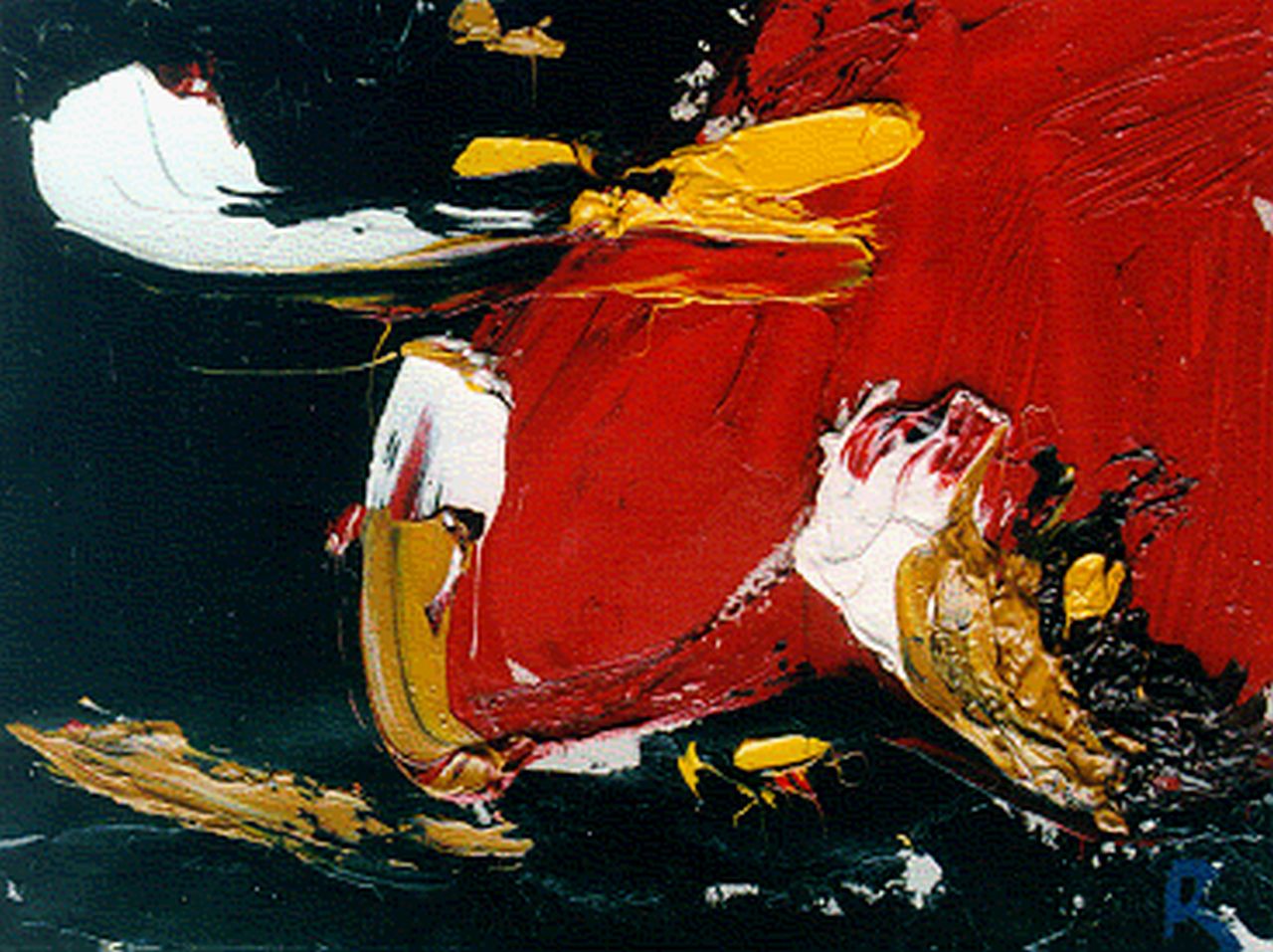 Romijn G.A.M. | Gustavus Adrianus Maria 'Gust' Romijn, Abstracte compositie, olieverf op doek 30,0 x 40,0 cm, gesigneerd rechtsonder met 'R' Romijn G.A.M. | Gustavus Adrianus Maria 'Gust' Romijn, Abstracte compositie, olieverf op doek 30,0 x 40,0 cm, gesigneerd rechtsonder met 'R'