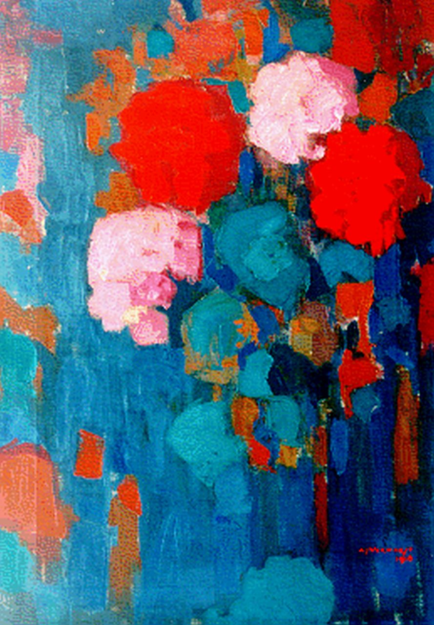 Verhorst A.J. | Andreas Jacobus 'André J.' Verhorst, Bloemen, olieverf op doek 68,2 x 47,2 cm, gesigneerd rechtsonder en gedateerd 1916 Verhorst A.J. | Andreas Jacobus 'André J.' Verhorst, Bloemen, olieverf op doek 68,2 x 47,2 cm, gesigneerd rechtsonder en gedateerd 1916