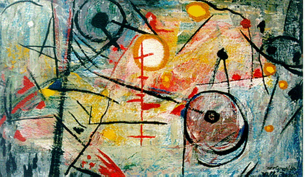 Boers W.H.F.  | 'Willy' Herman Friederich Boers, Feest, olieverf op doek 33,0 x 55,0 cm, gesigneerd rechtsonder en gedateerd 1949