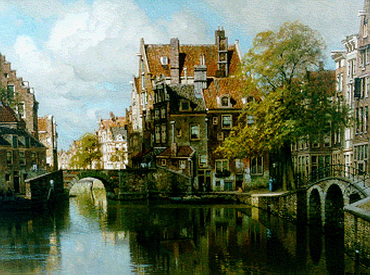 Klinkenberg J.C.K. | Johannes Christiaan Karel Klinkenberg, Gezicht op de Grimburgwal, Amsterdam, olieverf op doek 60,0 x 80,0 cm, gesigneerd rechtsonder Klinkenberg J.C.K. | Johannes Christiaan Karel Klinkenberg, Gezicht op de Grimburgwal, Amsterdam, olieverf op doek 60,0 x 80,0 cm, gesigneerd rechtsonder
