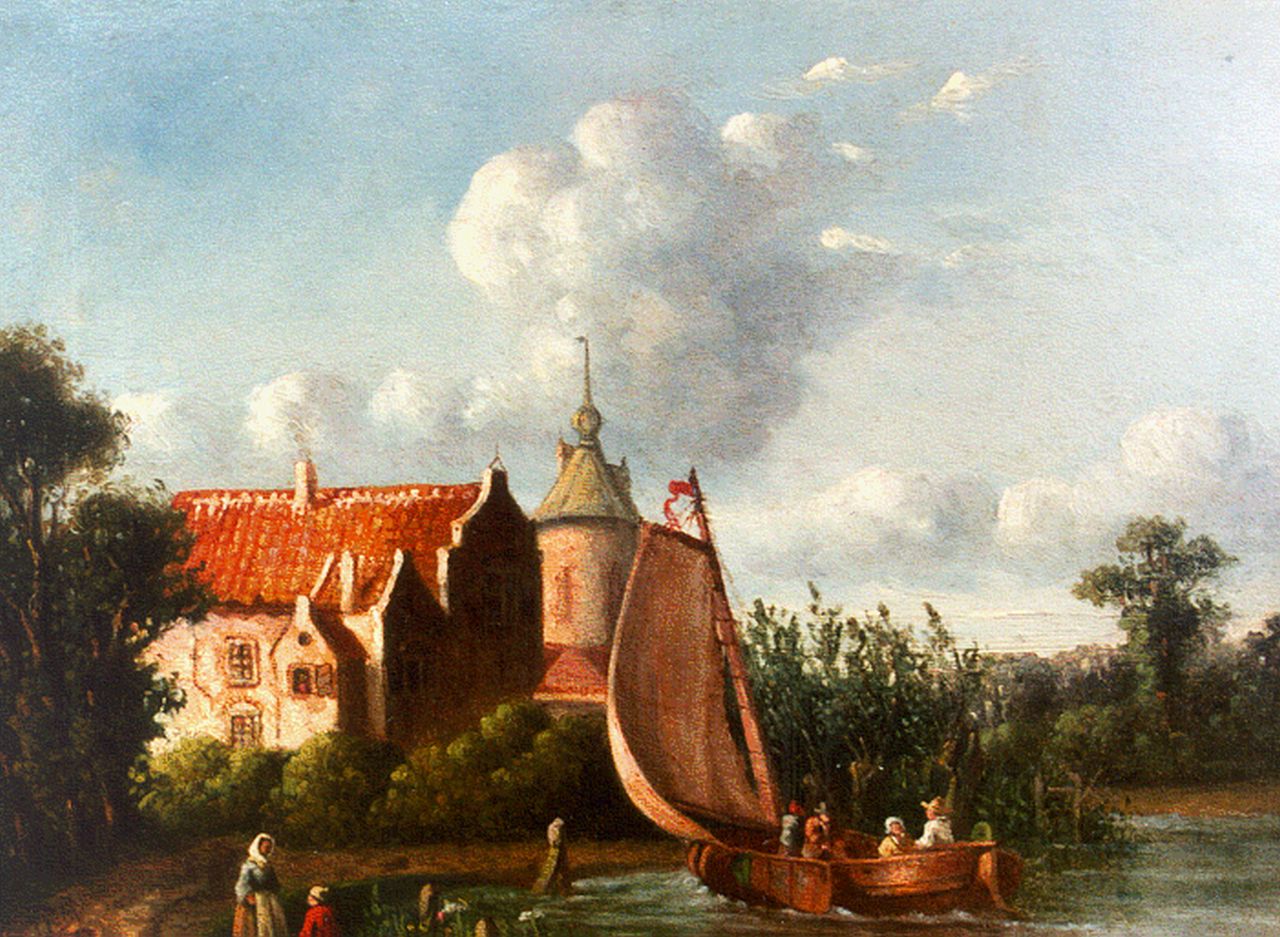 Post G.A.J. | Gerardus Arnoldus Johannes 'Pino' Post, Stadswal, olieverf op paneel 18,2 x 24,7 cm, gesigneerd linksonder Post G.A.J. | Gerardus Arnoldus Johannes 'Pino' Post, Stadswal, olieverf op paneel 18,2 x 24,7 cm, gesigneerd linksonder