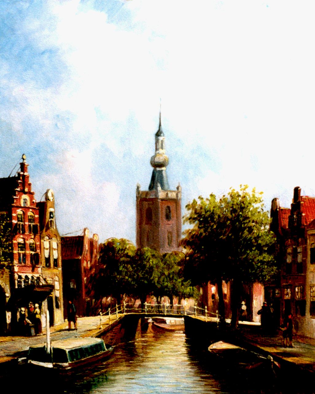 Vertin P.G.  | Petrus Gerardus Vertin, Gezicht op Overschie, olieverf op paneel 24,0 x 19,8 cm, gesigneerd rechtsonder