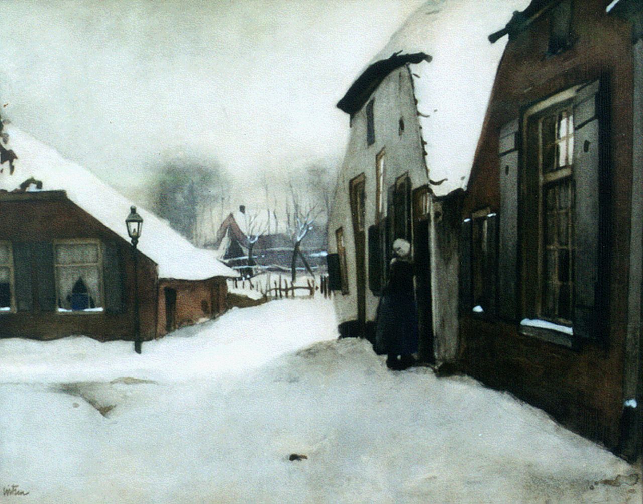 Witsen W.A. | 'Willem' Arnold Witsen, Driehoek te Ede, aquarel op papier 46,4 x 58,2 cm, gesigneerd linksonder en te dateren ca. 1897 Witsen W.A. | 'Willem' Arnold Witsen, Driehoek te Ede, aquarel op papier 46,4 x 58,2 cm, gesigneerd linksonder en te dateren ca. 1897