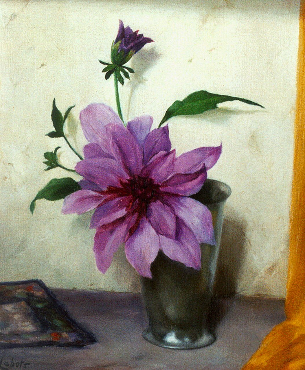 Labots G.D. | Gerrit David Labots, Dahlia, olieverf op doek 30,2 x 24,2 cm, gesigneerd linksonder Labots G.D. | Gerrit David Labots, Dahlia, olieverf op doek 30,2 x 24,2 cm, gesigneerd linksonder