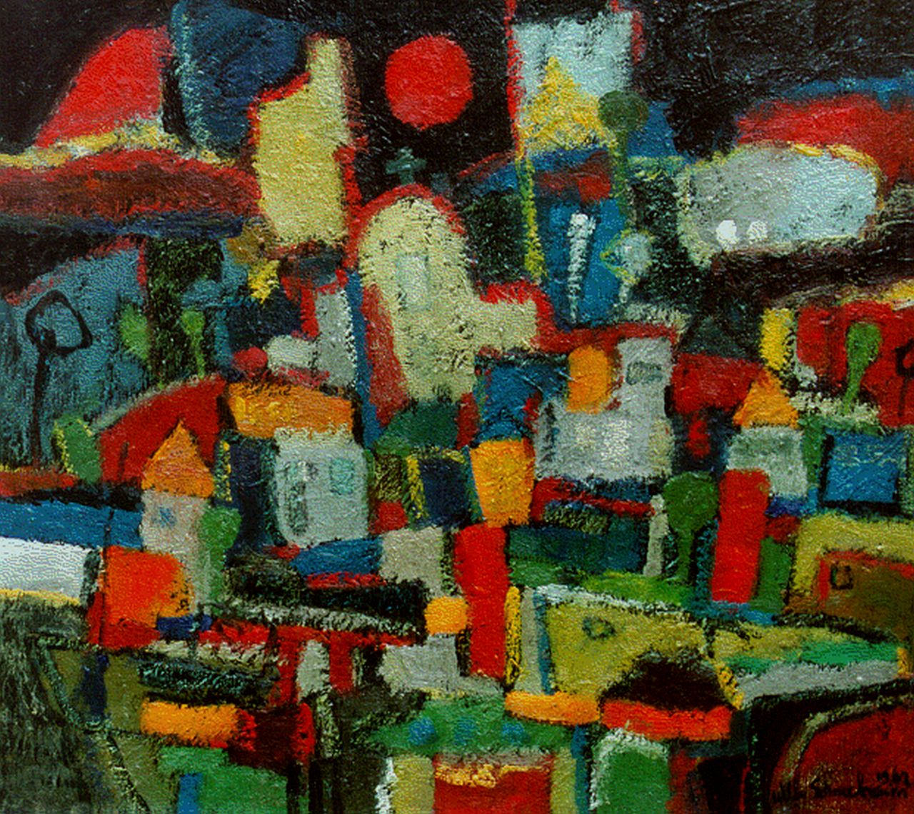Schneebaum W.  | Willy Schneebaum, Stad, olieverf op doek 56,0 x 63,2 cm, gesigneerd rechtsonder en gedateerd 1962