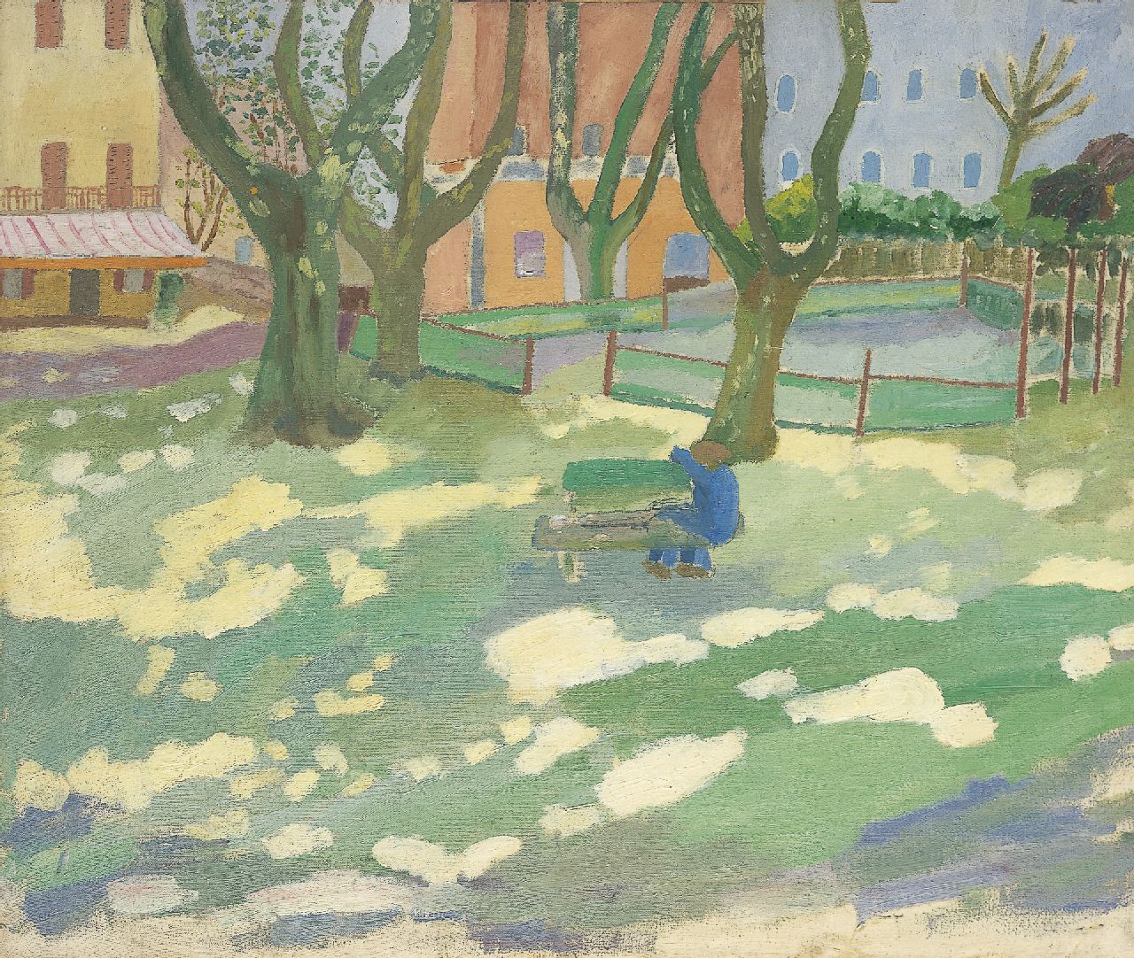 Oepts W.A.  | Willem Anthonie 'Wim' Oepts, Stadspark, Zuid-Frankrijk, olieverf op doek 46,1 x 54,9 cm, gesigneerd verso en te dateren ca. 1940