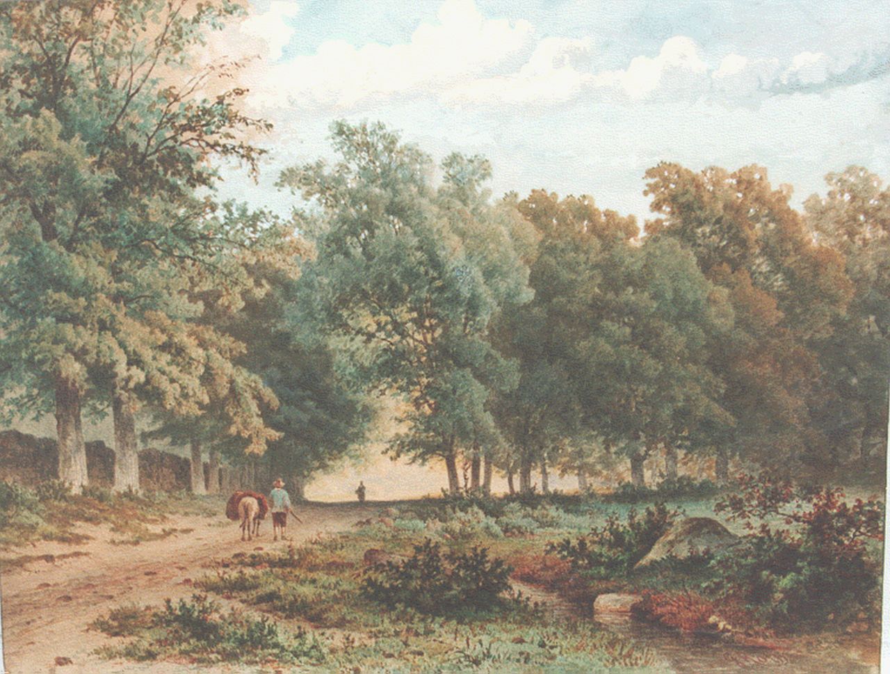 Roth G.A. | George Andries Roth, Romantisch bosgezicht, aquarel op papier 32,0 x 42,0 cm, gesigneerd rechtsonder Roth G.A. | George Andries Roth, Romantisch bosgezicht, aquarel op papier 32,0 x 42,0 cm, gesigneerd rechtsonder