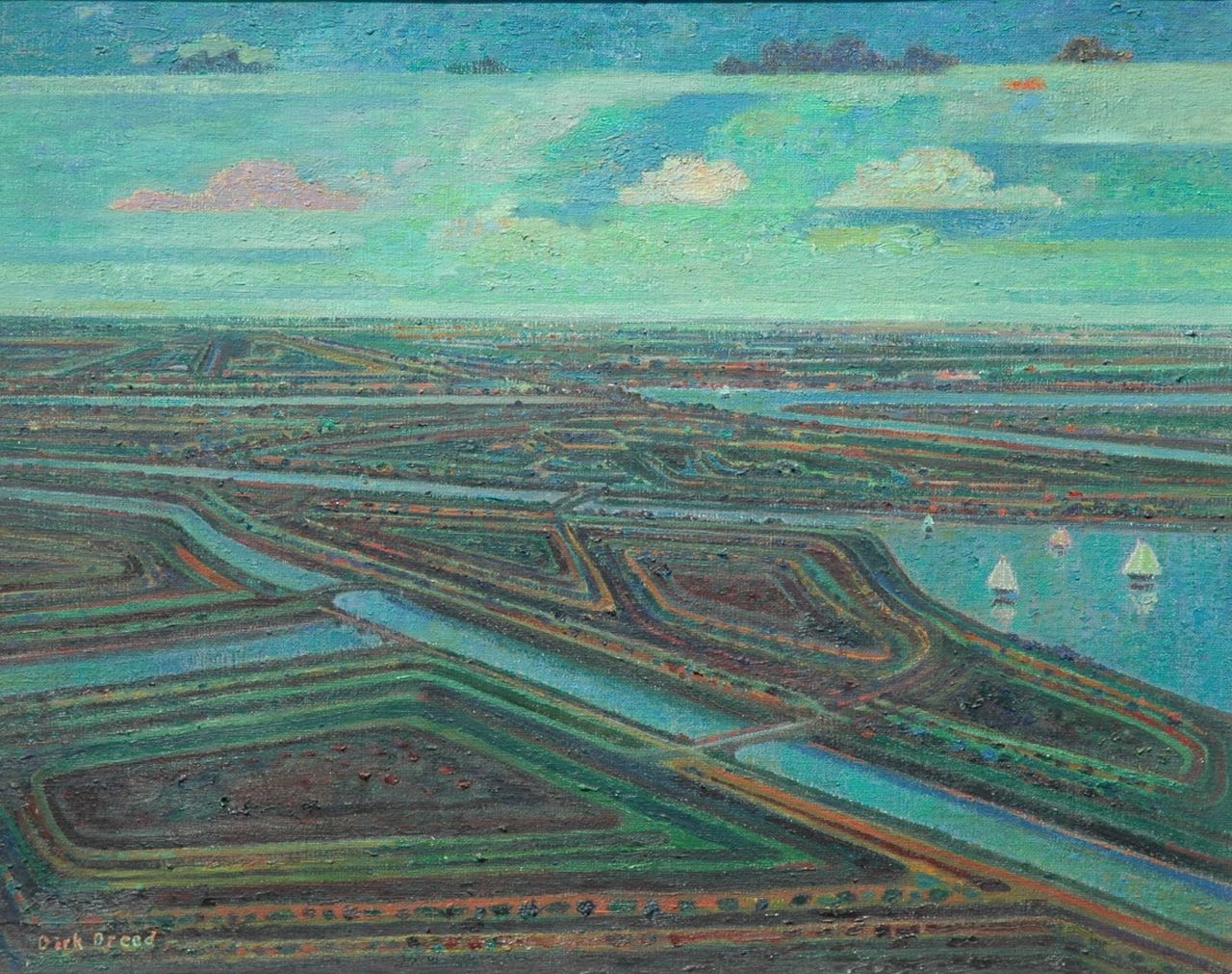 Breed D.C. | 'Dirk' Cornelis Breed, Panorama 3, olieverf op doek 40,2 x 49,8 cm, gesigneerd linksonder Breed D.C. | 'Dirk' Cornelis Breed, Panorama 3, olieverf op doek 40,2 x 49,8 cm, gesigneerd linksonder