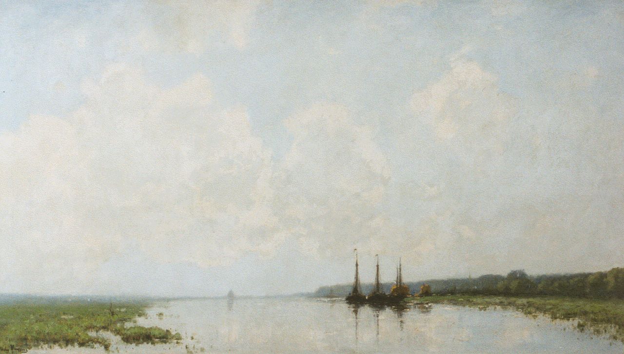 Kuijpers C. | Cornelis Kuijpers, Riviergezicht bij Renkum, olieverf op doek 84,0 x 150,7 cm, gesigneerd linksonder Kuijpers C. | Cornelis Kuijpers, Riviergezicht bij Renkum, olieverf op doek 84,0 x 150,7 cm, gesigneerd linksonder