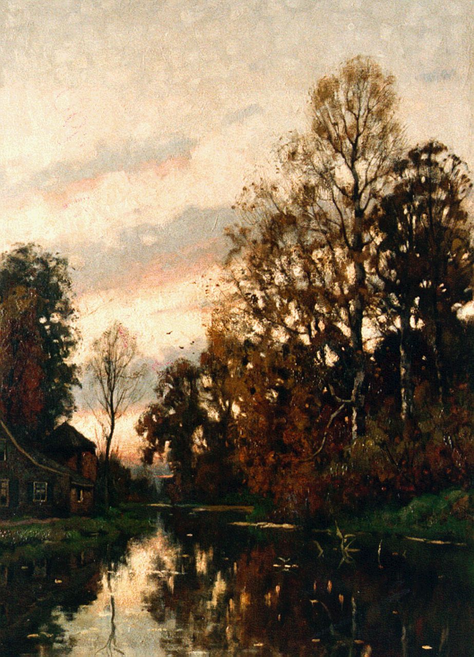 Schiedges jr. P.P.  | Petrus Paulus Schiedges jr., Boomrijke vaart, olieverf op doek 99,8 x 63,8 cm, gesigneerd rechtsonder