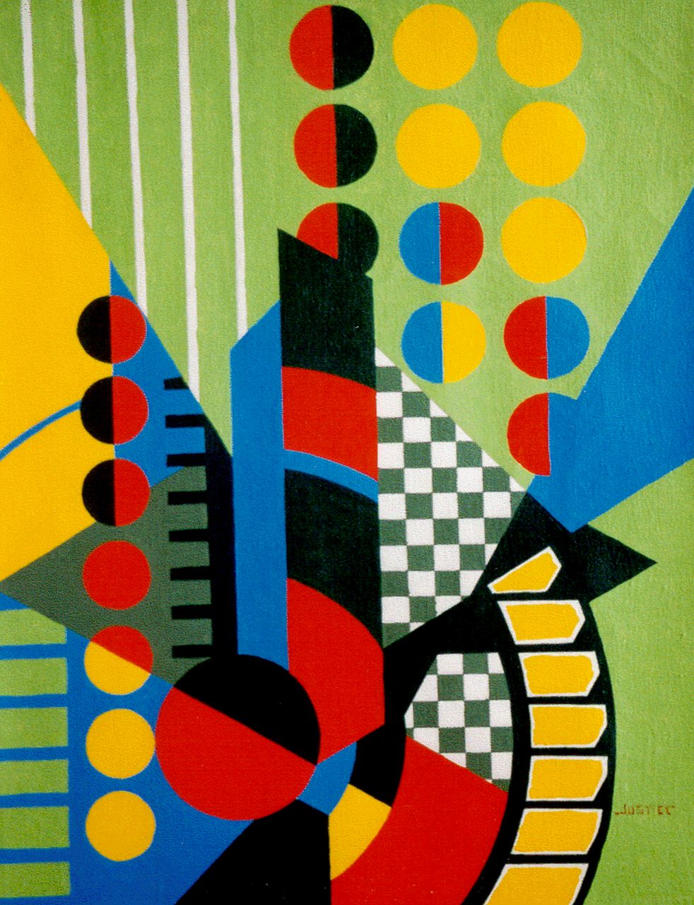 Justice J. | Jack Justice, Tower, tempera op doek 45,8 x 35,9 cm, gesigneerd rechtsonder en gedateerd 9/2/1964 Justice J. | Jack Justice, Tower, tempera op doek 45,8 x 35,9 cm, gesigneerd rechtsonder en gedateerd 9/2/1964