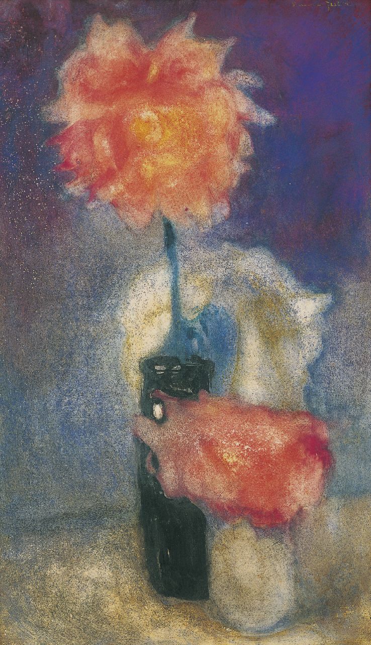 Geetere F.J.J. de | François Joseph Jean 'Frans' de Geetere, Chrysanten, aquarel op papier 52,3 x 31,4 cm, gesigneerd rechtsboven Geetere F.J.J. de | François Joseph Jean 'Frans' de Geetere, Chrysanten, aquarel op papier 52,3 x 31,4 cm, gesigneerd rechtsboven