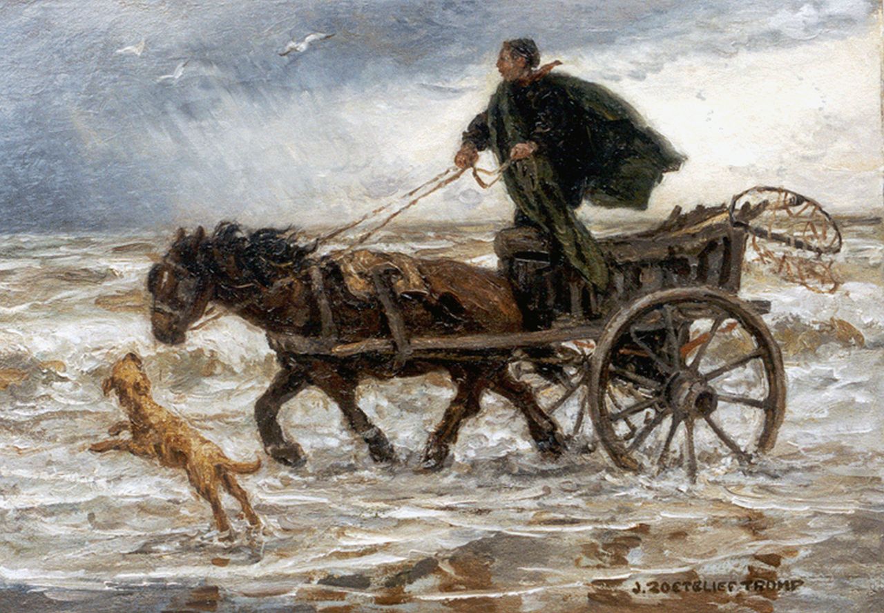 Zoetelief Tromp J.  | Johannes 'Jan' Zoetelief Tromp, De schelpenvisser, olieverf op doek 50,7 x 70,9 cm, gesigneerd rechtsonder