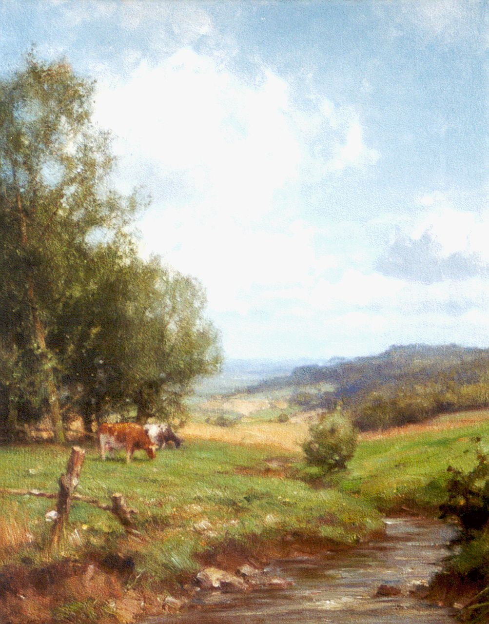 Holtrup J. | Jan Holtrup, Panorama bij Epen, Zuid-Limburg, olieverf op doek 49,8 x 39,8 cm, gesigneerd linksonder Holtrup J. | Jan Holtrup, Panorama bij Epen, Zuid-Limburg, olieverf op doek 49,8 x 39,8 cm, gesigneerd linksonder