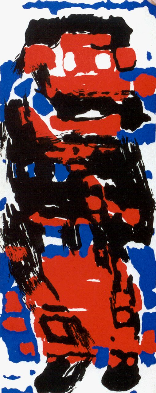 Hunziker F.  | Frieda Hunziker, Nieuwjaarskaart '62-'63, zeefdruk 21,2 x 8,3 cm, te dateren 1962