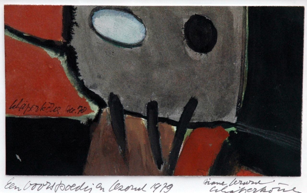 Schäperkötter G.J.  | Gerardus Johannes 'Gerard' Schäperkötter, Nieuwjaarskaart 1979, gouache op papier 13,5 x 23,6 cm, gesigneerd links van het midden en gedateerd Dec. '78