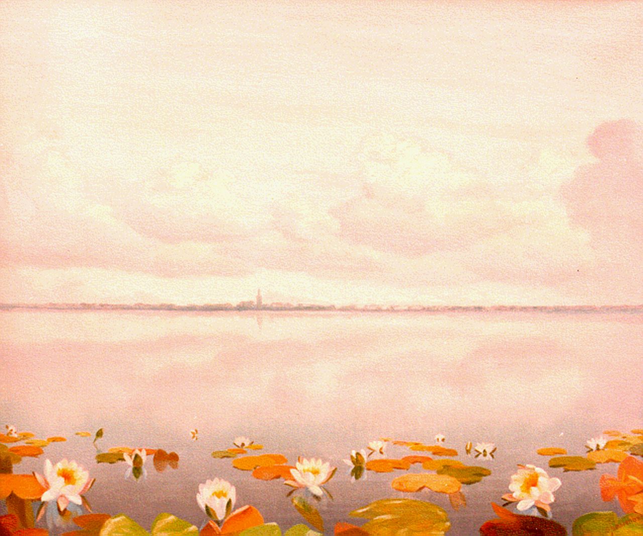 Smorenberg D. | Dirk Smorenberg, Waterlelies in de Loosdrechtse Plassen, olieverf op doek 50,5 x 60,3 cm, gesigneerd rechtsonder Smorenberg D. | Dirk Smorenberg, Waterlelies in de Loosdrechtse Plassen, olieverf op doek 50,5 x 60,3 cm, gesigneerd rechtsonder