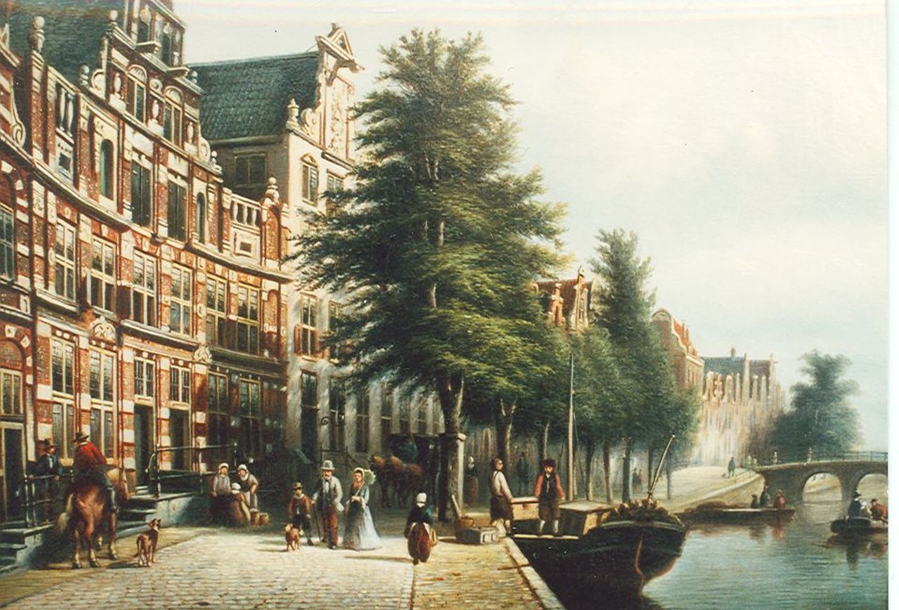 Spohler J.F. | Johannes Franciscus Spohler, Amsterdam Herengracht nrs. 170-172, olieverf op doek 35,5 x 44,5 cm, gesigneerd rechtsonder en gedateerd 1879 Spohler J.F. | Johannes Franciscus Spohler, Amsterdam Herengracht nrs. 170-172, olieverf op doek 35,5 x 44,5 cm, gesigneerd rechtsonder en gedateerd 1879