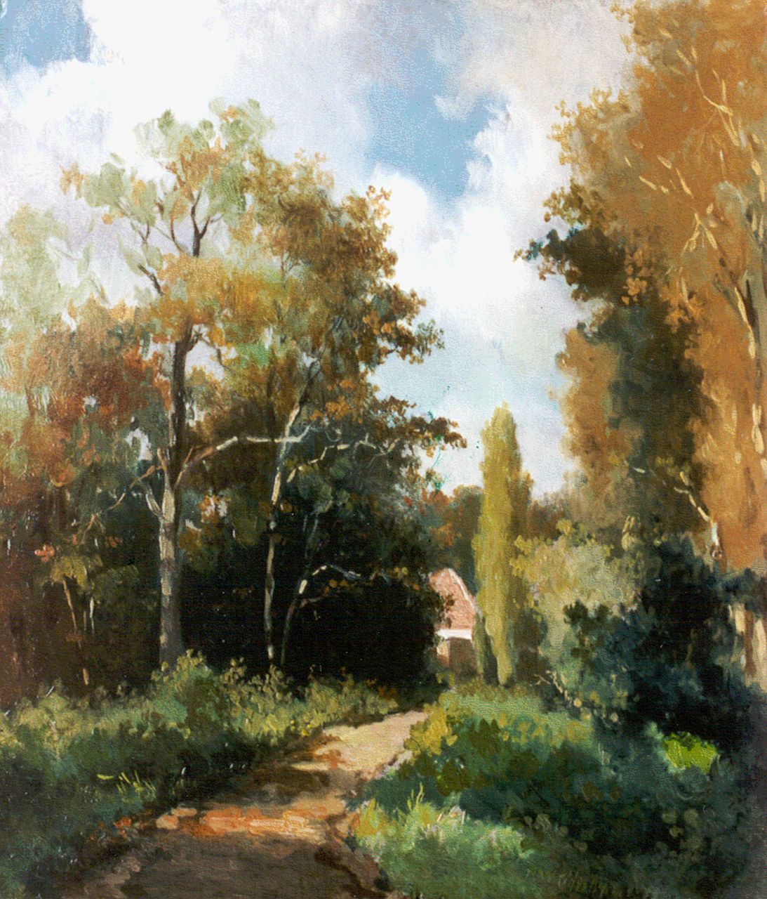 Weissenbruch H.J. | Hendrik Johannes 'J.H.' Weissenbruch, Open plek in het bos, olieverf op paneel 19,3 x 16,6 cm, gesigneerd rechtsonder en te dateren ca. 1862 Weissenbruch H.J. | Hendrik Johannes 'J.H.' Weissenbruch, Open plek in het bos, olieverf op paneel 19,3 x 16,6 cm, gesigneerd rechtsonder en te dateren ca. 1862