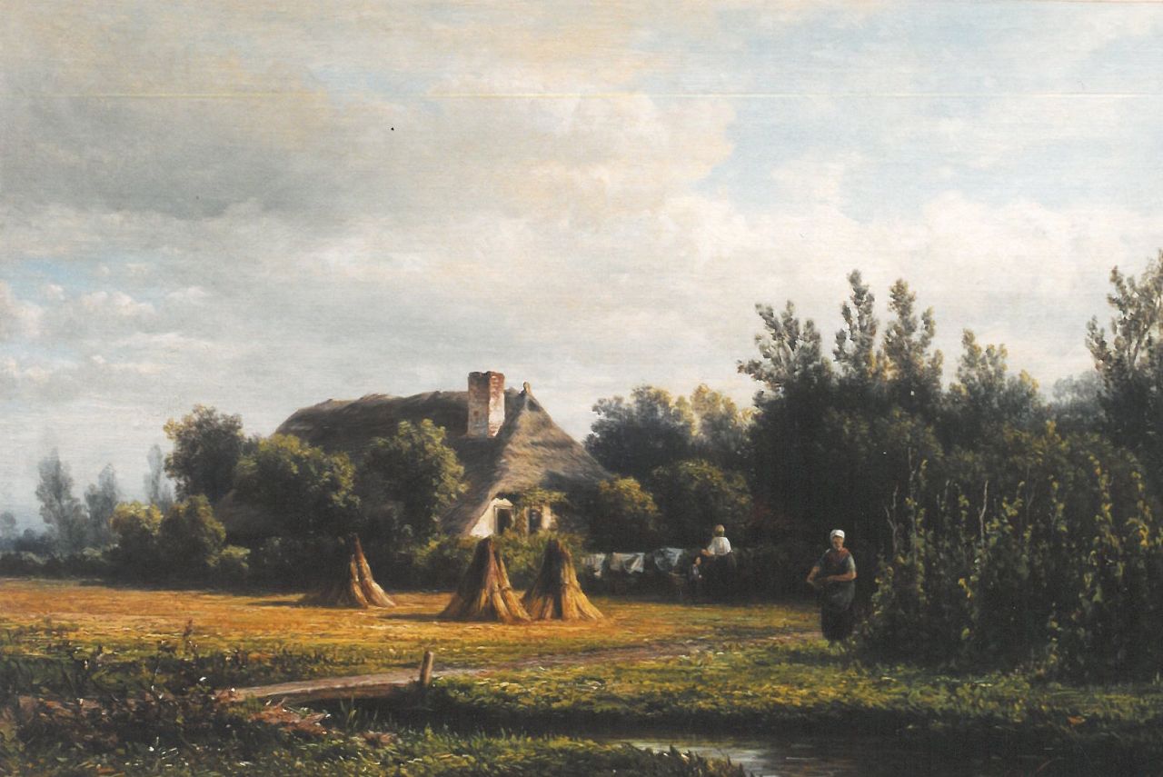 Kruseman van Elten H.D. | Hendrik Dirk Kruseman van Elten, Een zomermiddag op de boerderij, olieverf op doek 33,4 x 50,2 cm, gesigneerd rechtsonder Kruseman van Elten H.D. | Hendrik Dirk Kruseman van Elten, Een zomermiddag op de boerderij, olieverf op doek 33,4 x 50,2 cm, gesigneerd rechtsonder