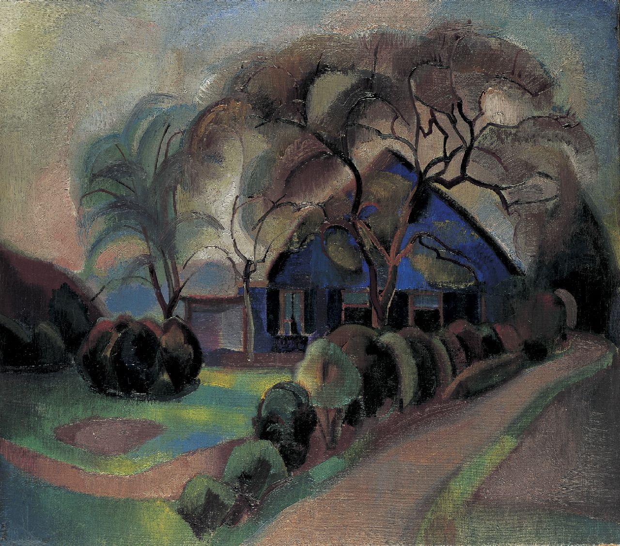Schuhmacher W.G.C.  | Wijtze Gerrit Carel 'Wim' Schuhmacher, Boerderij in Soest, olieverf op doek 65,6 x 74,7 cm, te dateren ca. 1917