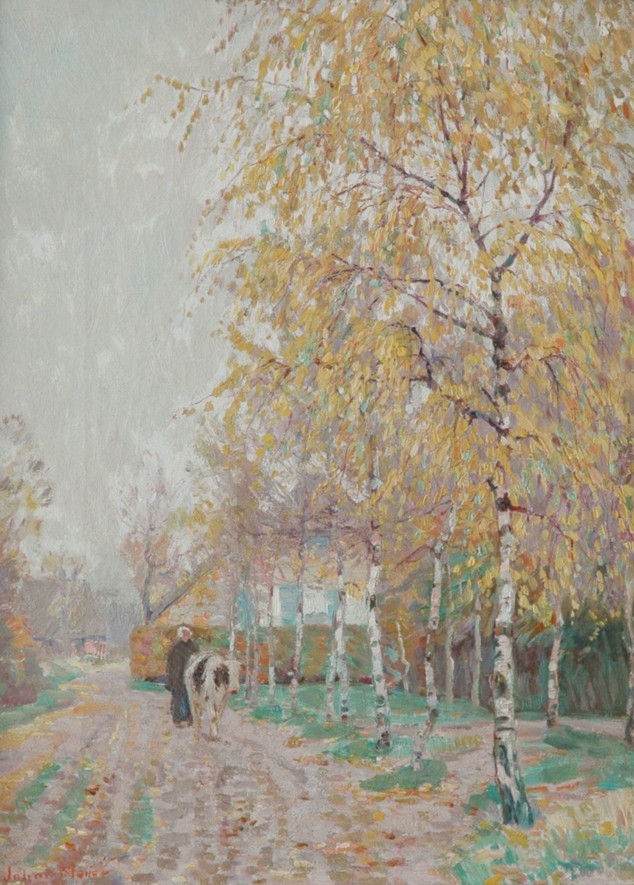Meijer J. | Johannes 'Johan' Meijer, Herfst, olieverf op doek 38,3 x 28,2 cm, gesigneerd linksonder Meijer J. | Johannes 'Johan' Meijer, Herfst, olieverf op doek 38,3 x 28,2 cm, gesigneerd linksonder