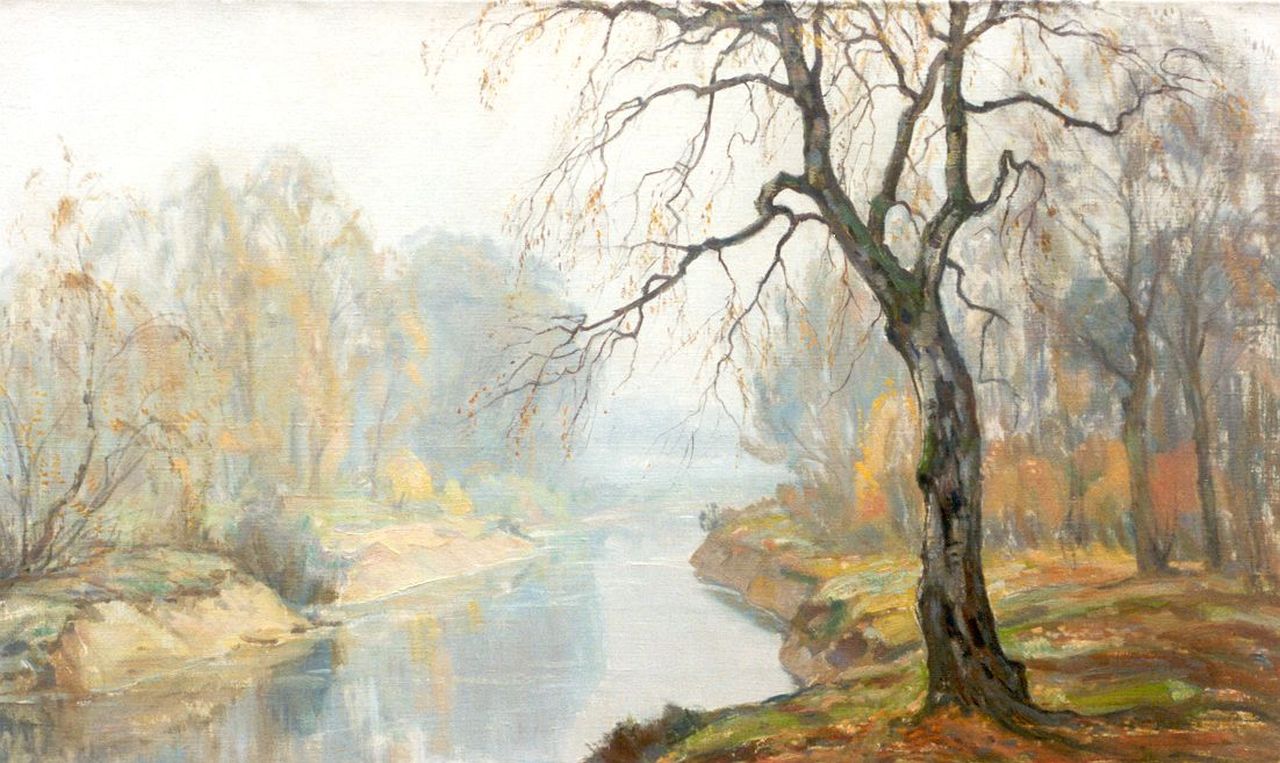 Meijer J. | Johannes 'Johan' Meijer, Bosgezicht in de herfst, olieverf op doek 60,1 x 100,0 cm, gesigneerd rechtsonder Meijer J. | Johannes 'Johan' Meijer, Bosgezicht in de herfst, olieverf op doek 60,1 x 100,0 cm, gesigneerd rechtsonder