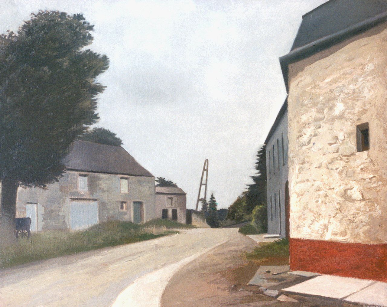Hynckes R. | Raoul Hynckes, Dorpsstraat, olieverf op doek 51,8 x 65,1 cm, gesigneerd rechtsonder Hynckes R. | Raoul Hynckes, Dorpsstraat, olieverf op doek 51,8 x 65,1 cm, gesigneerd rechtsonder