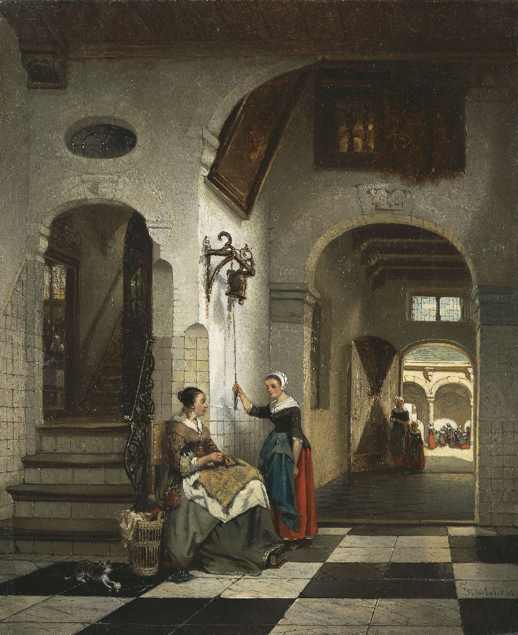Stroebel J.A.B.  | Johannes Anthonie Balthasar Stroebel, Het Burgerweeshuis van Amsterdam, olieverf op doek 42,2 x 34,5 cm, gesigneerd rechtsonder en gedateerd '62
