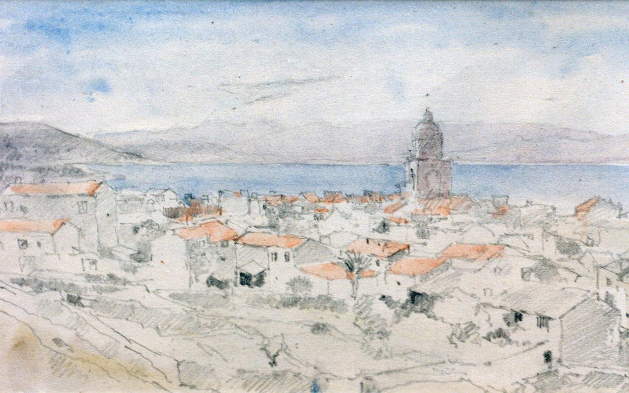 Vreedenburgh C. | Cornelis Vreedenburgh, St. Tropez, kleurpotlood op papier 12,5 x 20,5 cm Vreedenburgh C. | Cornelis Vreedenburgh, St. Tropez, kleurpotlood op papier 12,5 x 20,5 cm