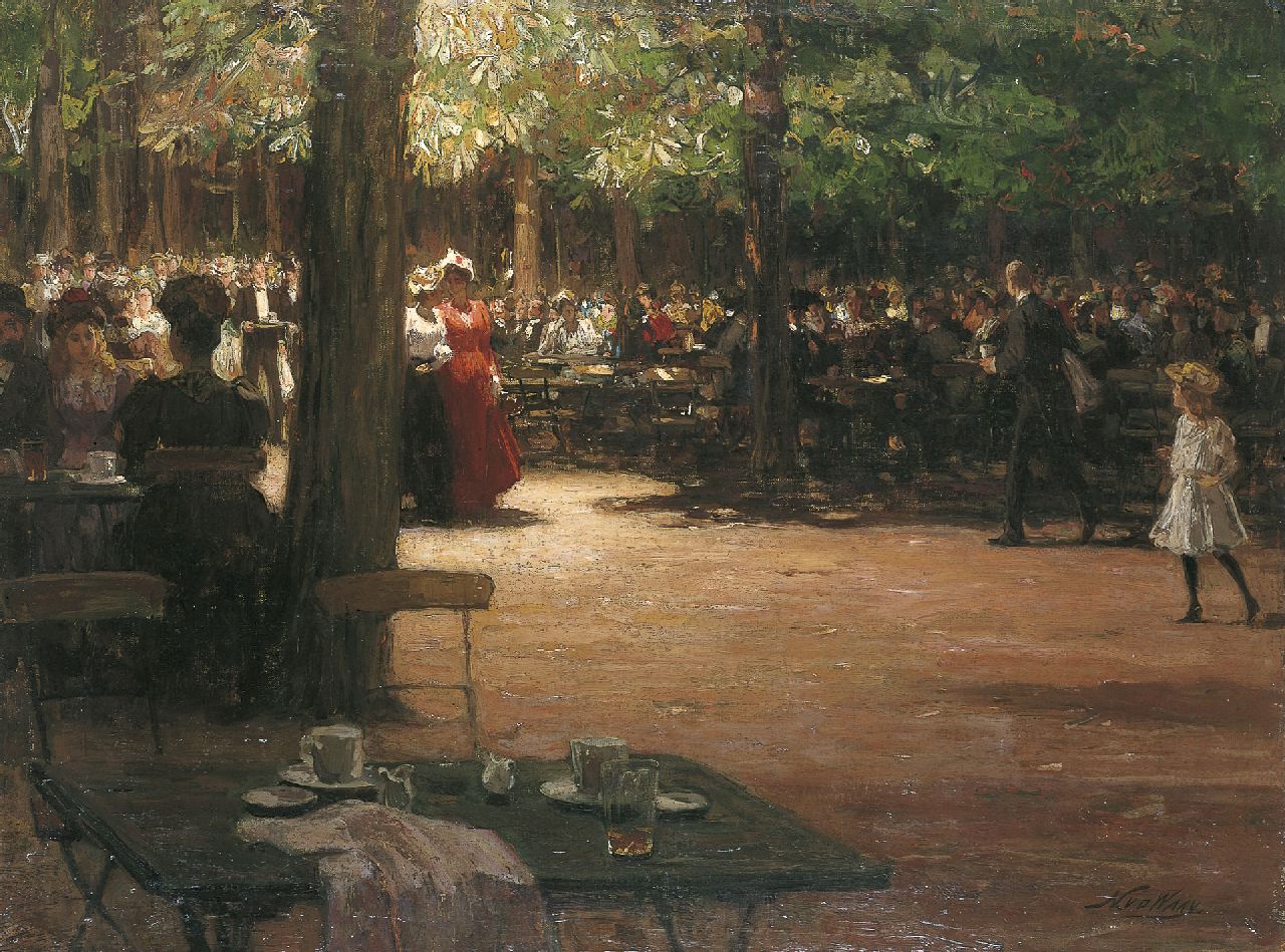 Waay N. van der | Nicolaas van der Waay, Vrijdagavondconcert in Artis, olieverf op doek 59,8 x 79,7 cm, gesigneerd rechtsonder