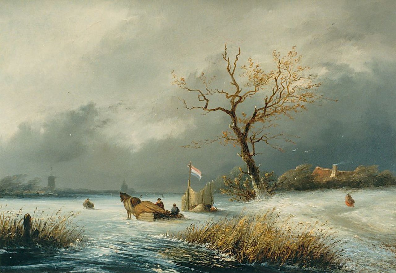 Welsink H.  | Hermanus Welsink, IJsgezicht, olieverf op paneel 27,6 x 38,8 cm, gesigneerd rechtsonder en gedateerd '52