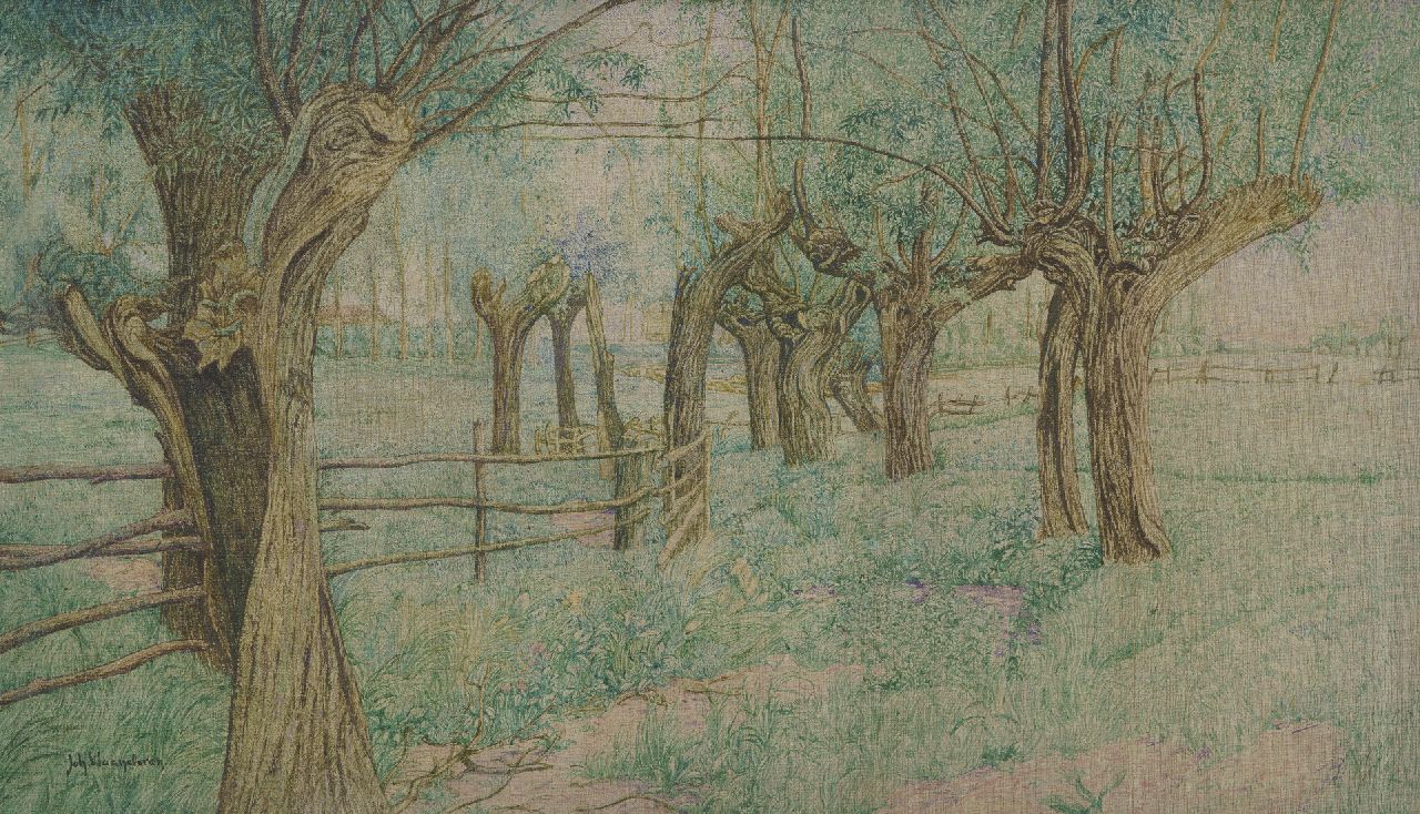 Vlaanderen J.J.L.  | Johan Jacob Lambertus 'Joh' Vlaanderen | Schilderijen te koop aangeboden | Knotwilgen, olieverf op doek 47,0 x 80,2 cm, gesigneerd linksonder